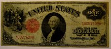 Buy Lg. US Paper $1. NOTE Fr.36 sml. Redseal Teehee/Burke  Merry CHRISTmas!!