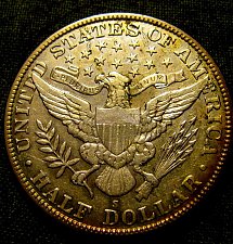 Buy 1914 S choice Barber half Dollar plus Golden toning!!!!  Fianl LisT//