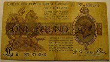 Buy United kingdom ONE POUND WW1  period serial 670383  rare///   FINAL LISTING!!