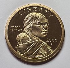2000-S Sacagawea 1-Dollar-Münze Proof PP – US Mint Proof Set, Kupfer, Unzirkuliert (Mint Condition) 2000-S Sacagawea 1-Dollar-Münze Proof PP – US Mint Proof Set, Kupfer, Unzirkuliert (Mint Condition)