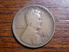 1912 Lincoln Wheat Cent Penny - Circulated, Philadelphia Mint | FREE SHIPPING