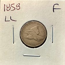 アメリカ1858年フィラデルフィア造幣局Flying Eagle1セント 1858 Flying Eagle Cent Large Letters Flying Eagle Penny Coin