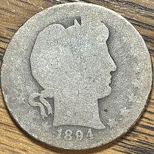 【希少】古銭　1894年　バーバークォーター　O　ニューオーリンズ　未使用 1894 O 25C MS | Coin Explorer | NGC