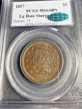 1857 Braided Hair Liberty Head Large Cent Large Date Early Copper