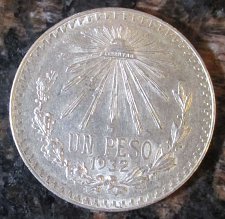 Buy 1932 Mexican Silver 1 Peso Silver Cap and Ray **ALMOST UNCIRCULATED+*