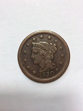 Buy 1850 braided hair large cent