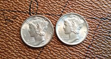 Buy Lot of 2 BU Uncirculated Mercury Dimes (1939 D & 1941 P) FSB