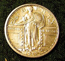 Buy 1917 Type 1 P Standing Liberty QuarterBU-Special 48 hr. sale ONLY!! A-06
