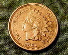 Buy 1861 Copper Nickel Indian Head cent  sharp  choice coin  A-23
