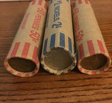 Buy Three Rolls of Wheat Cents UNSEARCHED Plus one buffalo nickel 151 coins