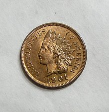 Buy 1901 Indian Head Cent - GEM BU RED!
