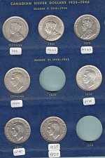 Buy Canadian Silver Dollar Collection of 26 coins-  Silver   /  MC-10