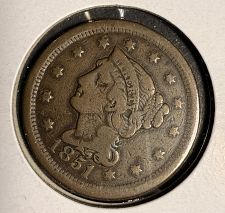 1851 Braided Hair Liberty Head Large Cent Normal Date Early Copper