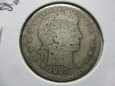 1907 Barber Quarter Coin Value Prices, Photos & Info