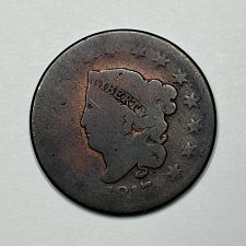1817 Coronet Liberty Head Large Cent 15 Stars Matron Early Copper
