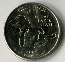 2004 P Michigan State Quarter Coin Value Prices, Photos & Info
