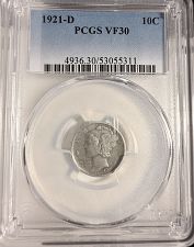 1921 D Mercury Silver Dime Coin Value Prices, Photos & Info