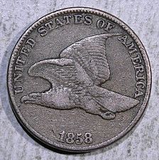 1858 Flying Eagle Cent Large Letters Flying Eagle Penny Coin Value