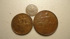 Buy FRANCE 1911 CENTIME, 1920 5 CENTIMES and A 1915 10 CENTIMES