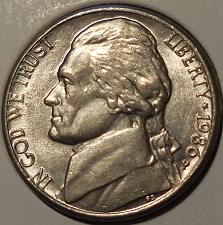 1986 P,D/&S Jefferson Nickels in BU and Proof condition