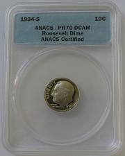 2010-S Roosevelt SILVER Dime ANACS PR70 DCAM BEAUTIFUL