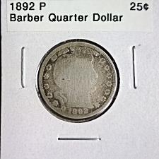 1892 Barber Quarter Coin Value Prices, Photos & Info