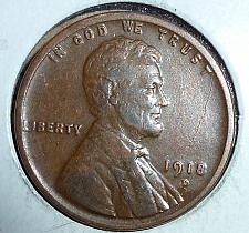 1918-D Lincoln Cent extremely fine