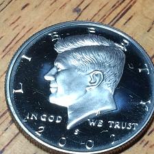2002 S Proof John Kennedy Half Dollar With DIY Slab DCam Clad Combined Shipping