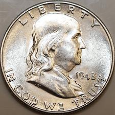 1958-D Franklin Silver Half Dollar AU Uncertified