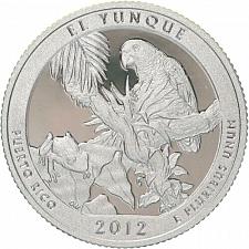 2012 S El Yunque Silver Proof Washington Quarter America The Beautiful