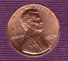 1974-S LINCOLN MEMORIAL CENT #5