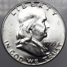 Brilliant Uncirculated 1955-P Franklin Half Dollar #24685