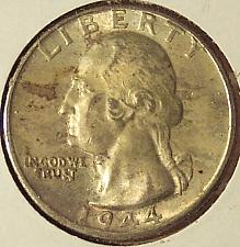 1944-D Washington Silver Quarter Uncertified AU