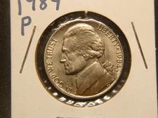 1984 P,D/&S Jefferson Nickels in BU and Proof condition
