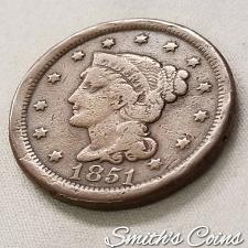 BRAIDED HAIR LARGE CENT VERY NICE CONDITION $17.78 EACH