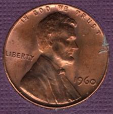 1960 UNCIRCULATED CHOICE LINCOLN CENT MEMORIAL LARGE DATE ROLL **TAKE A LQQK**