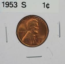 1953 pds wheat penny VF+