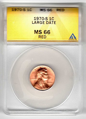 1970 S Lincoln Memorial Cent Large Date