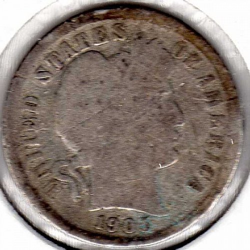 1905 S Barber Dimes 