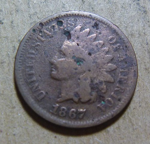 1867 Indian Head Small Cent (#01)