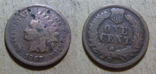 1867 Indian Head Small Cent (#01)