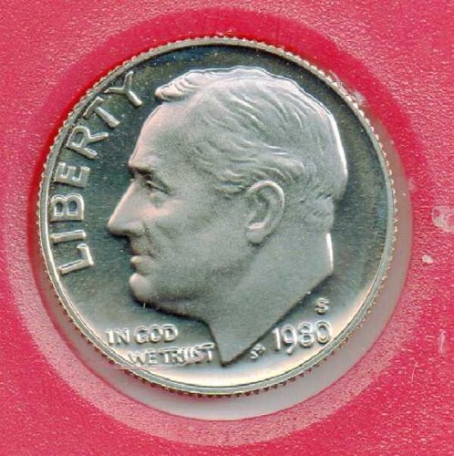 1980S Proof Roosevelt Dime - DS -