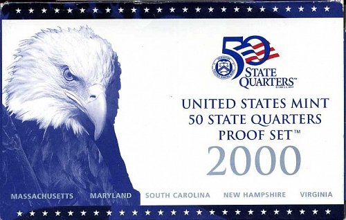 2000 S Proof Sets: 5 (State) Quarter Set