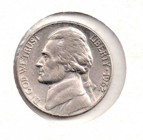 1962 p Jefferson Nickel #4 