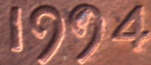 1994 Lincoln Cent - Die Chip Error 