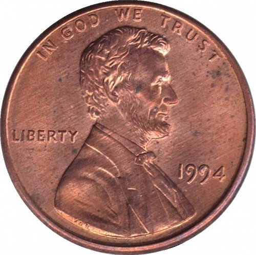 1994 Lincoln Cent - Die Chip Error 