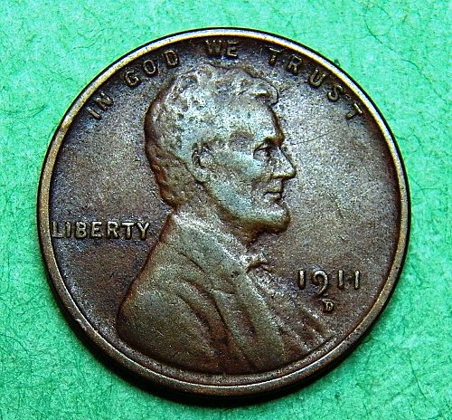 1911 D Lincoln Wheat Cent 848