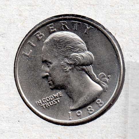 1988 P BU Washington Quarter #3 