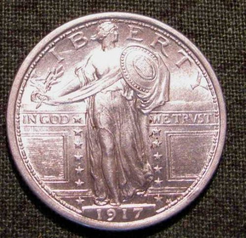 1917 TYPE 1 Standing Lib. Quarter FULL HEAD GEM BU!!  #44 ROCK BOTTOM PRICE!!