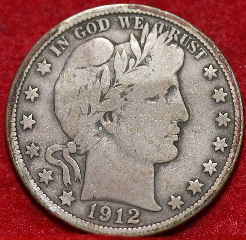 1912 D Barber Half Dollar